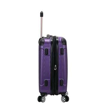 Rockland London Hardside Expandable Luggage with Spinner Wheels, Purple, 28-24-20-Inch