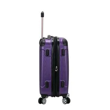 Rockland London Hardside Expandable Luggage with Spinner Wheels, Purple, 28-24-20-Inch