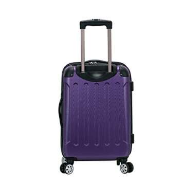 Rockland London Hardside Expandable Luggage with Spinner Wheels, Purple, 28-24-20-Inch