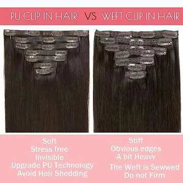 Loxxy Seamless Hair Extensions Clip in Human Hair 22inch Darkest Brown 100% Remy Natural Thick Hair Silky Straight Ultra-Invisible Tape Clip Hair Extensions 110gram #2