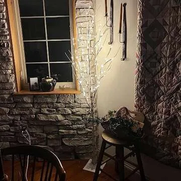 Twinkle Star Lighted Birch Tree for Home Wedding Festival Party Christmas Decoration (4 ft)