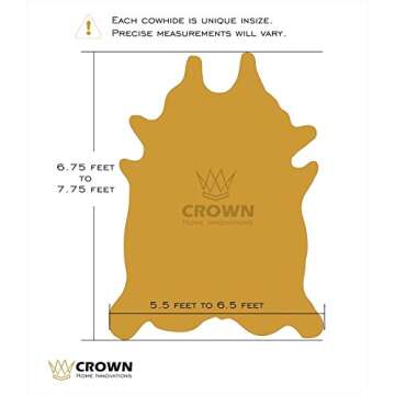 Authentic Brazilian Cowhide Area Rug in Buttercream