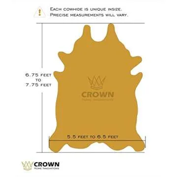 Authentic Brazilian Cowhide Area Rug in Buttercream