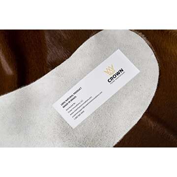 Authentic Brazilian Cowhide Area Rug in Buttercream