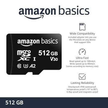 Amazon Basics Micro SDXC Memory Card - 64GB to 1TB