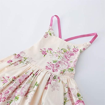 KISSOURBABY Vintage Floral Girls Summer Dress for Kids