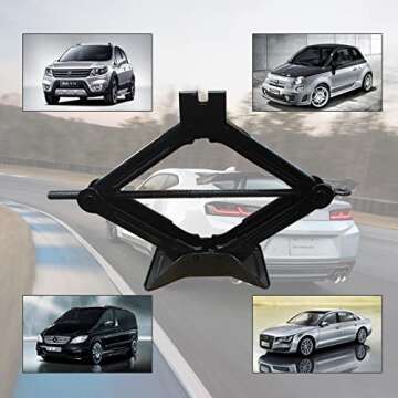 FGZKJ Scissor Car Jack, Scissor Jack with a Maximum Capacity of 2.0 Tons, Heavy Lifting Jack, Used for/SUV/MPV tire Repair and Replacement Tools, with Crank Handle (Hand Crank-2.0 tons)