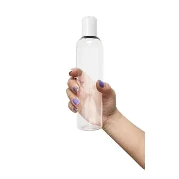 ljdeals 8 oz Clear Plastic Bottles Pack of 6 for Beauty