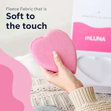Love Ease Heart Shaped Microwavable Period Heating Pad for Cramps, Menstrual Pain Relief Abdominal Heat Patch, for Pain Relief