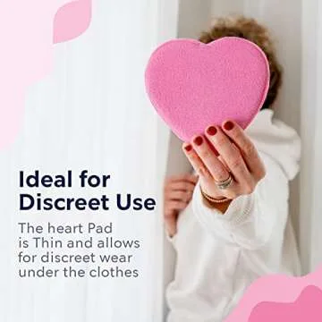 Love Ease Heart Shaped Microwavable Period Heating Pad for Cramps, Menstrual Pain Relief Abdominal Heat Patch, for Pain Relief