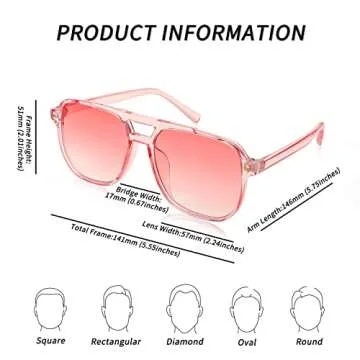 FEISEDY Retro Aviator Sunglasses for Unisex Fashion