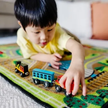 Melissa & Doug Wooden Magnetic Train Cars Educational Toy