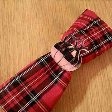 Napkin Rings Set of 6,Halloween Napkin Ring Holders Pumpkin Dinner Tables Rings for Halloween, Thanksgiving, Dinner Parties, Family Gatherings