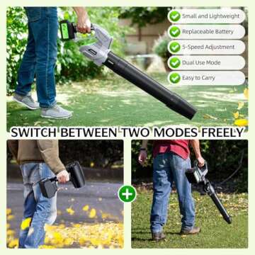 High-Performance Cordless Leaf Blower with Adjustable Speed