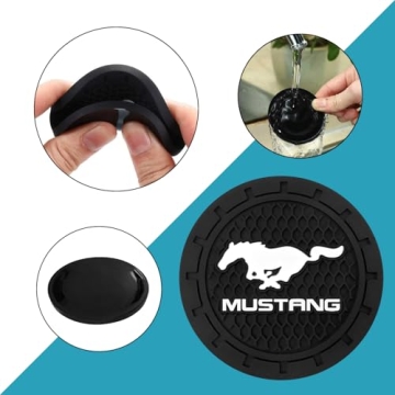 Mustang Cup Holder Coasters - Stylish and Practical Accessories