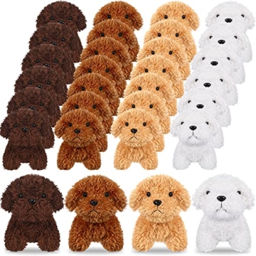 HyDren 30 Pcs Puppy Dogs Stuffed Animals Bulk Mini Dog Plush Soft Puppy Fluffy Stuffed Animal Dog fo...
