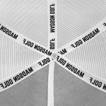 MADSON GOLF White Funny Embroidered Legalize Mulligans 5 Panel Trucker Hat - Golf Gift for Men