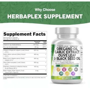 Clean Nutra Oregano Oil with Garlic & Black Seed Capsules