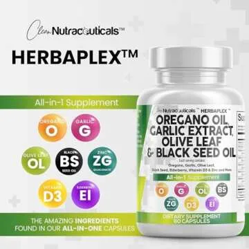 Clean Nutra Oregano Oil with Garlic & Black Seed Capsules