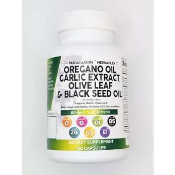 Clean Nutra Oregano Oil with Garlic & Black Seed Capsules