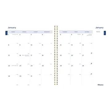 Blueline Monthly 14-Month Planner, Spring Floral Watercolor Artwork, 11 x 8.5, Multicolor Cover, 14-Month (Dec to Jan): 2022 to 2024