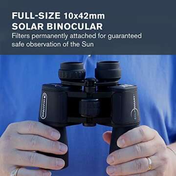 Celestron – EclipSmart Safe Solar Eclipse Binoculars – 10x42mm Optics for Sun Viewing Only – M...