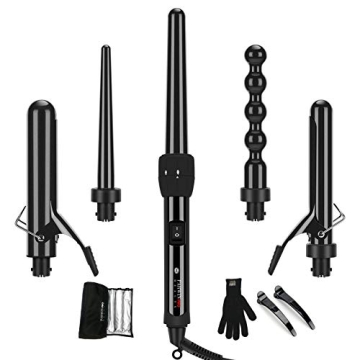 PARWIN PRO BEAUTY 5-in-1 Ceramic Curling Iron Set - Versatile Styling for Perfect Curls
