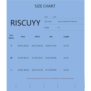 RISCUYY Lace Jumpsuit for Women Sexy and Stretchy
