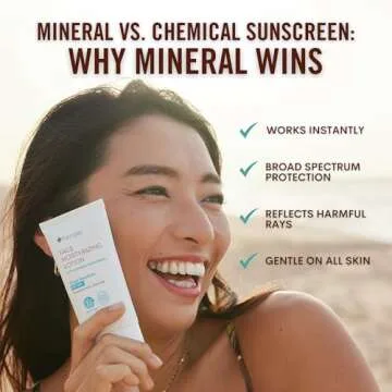 Hanalei Face Moisturizer with SPF 50 Mineral Sunscreen, Zinc Oxide, No White Cast, Vegan & Reef-Safe, Gentle Sunblock for Sensitive Skin, Invisible Protection, 2-in-1 Hydrating Makeup Primer 1.7 oz