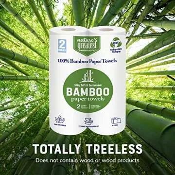 Nature's Greatest Paper Kitchen Towels - Eco-Friendly 2-Ply