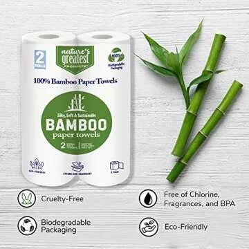 Nature's Greatest Paper Kitchen Towels - Eco-Friendly 2-Ply