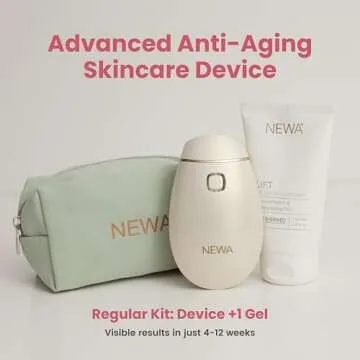 NEWA Classic Skin Care System Anti-Aging Facial Treatment Skin Tightening Technology for Home Use. Boost Oxygen, Increase Collage, Reduces Wrinkles (Include 1 Gel Pack) (Pink Classic.)