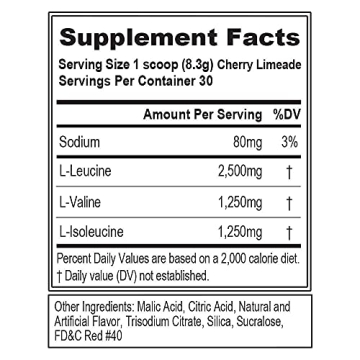 Evlution EVL BCAAs Powder Workout Recovery Cherry Limeade