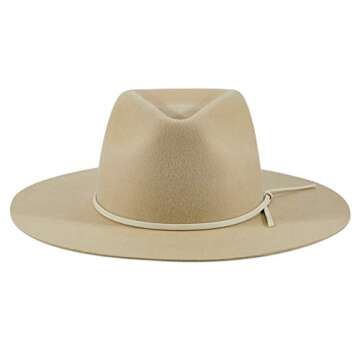 Wool Felt Panama Hat with Leather Strap - Vintage Style
