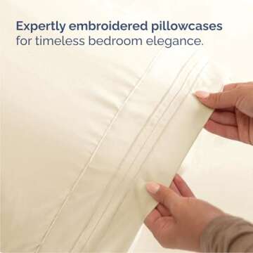 Queen Size 4 Piece Sheet Set - Comfy Breathable & Cooling Bed Sheets Set - Hotel Luxury Bedding for Women, Men, Kids & Teens - Deep Pockets, Easy-Fit, Super Soft & Wrinkle Free - Oeko-Tex - Off White