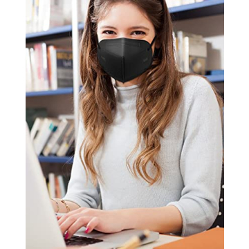 KN95 Black Face Masks - 25 Pack with 5 Layer Protection