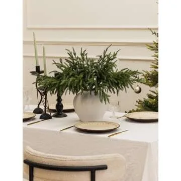 MISSPIN 12 Pcs 19.5 Inches Christmas Norfolk Pine Branches, Norfolk Pine Artificial Christmas Branches DIY Crafts Faux Christmas Norfolk Pine Branches for Xmas Indoor Outdoor Home Decor