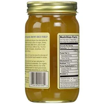 Lundberg Family Farms - Organic Sweet Dreams Brown Rice Syrup, Substitute Sweetener, Replaces Sugar, Honey, Corn Syrup, Non-GMO, Gluten-Free, USDA Certified Organic, Vegan, Kosher (21 oz)