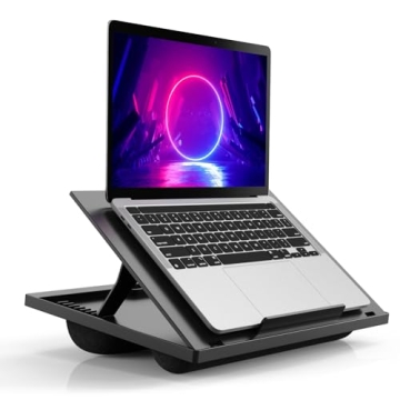 Laptop Lap Desk - Adjustable Lap Desk for Laptop with 8 Angles, Laptop Lap Desk with Cushion Fits up...