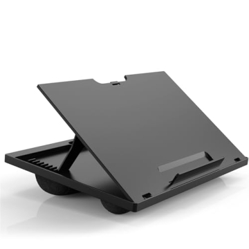 Laptop Lap Desk - Adjustable Lap Desk for Laptop with 8 Angles, Laptop Lap Desk with Cushion Fits up to 15.6 Inch Laptops, Portable Lap Desk with Handle for Home&Office