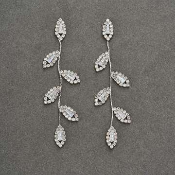 Elegant SWEETV Crystal Wedding Earrings for All Occasions