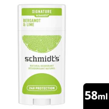 Schmidt's Natural Deodorant Stick Bergamot and Lime Pack of 2 Aluminum Free Vegan