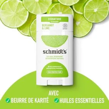 Schmidt's Natural Deodorant Stick Bergamot and Lime Pack of 2 Aluminum Free Vegan
