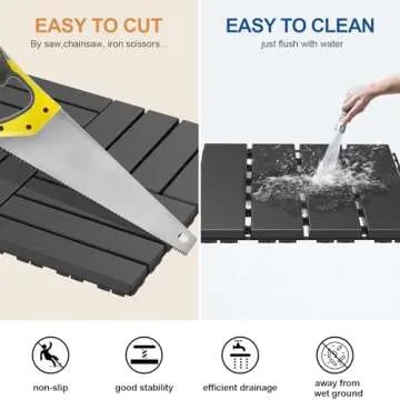 Goovilla Interlocking Deck Tiles - Waterproof Outdoor Flooring