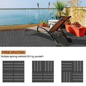 Goovilla Interlocking Deck Tiles - Waterproof Outdoor Flooring