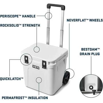 YETI Roadie 48 Cooler with Wheels - Durable & Versatile