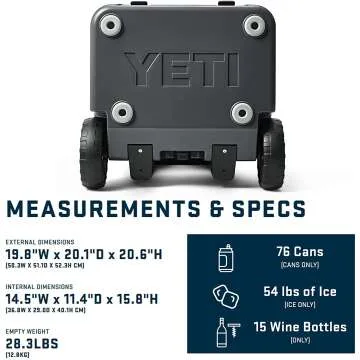 YETI Roadie 48 Cooler with Wheels - Durable & Versatile