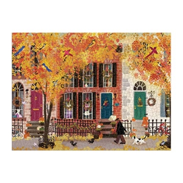 Galison Autumn in The Neighborhood Puzzle for Adults