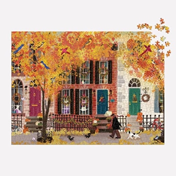 Galison Autumn in The Neighborhood Puzzle for Adults