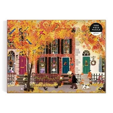 Galison Autumn in The Neighborhood Puzzle for Adults